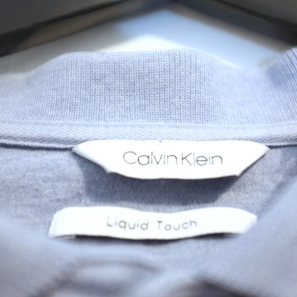 COPY - Calvin Klein Men's Liquid Touch Polo, Serenity, Large - Picture 5 of 11